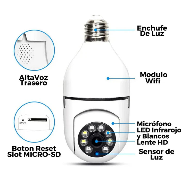 Cámara Inteligente, Vision Nocturna + MICRO SD GRATIS